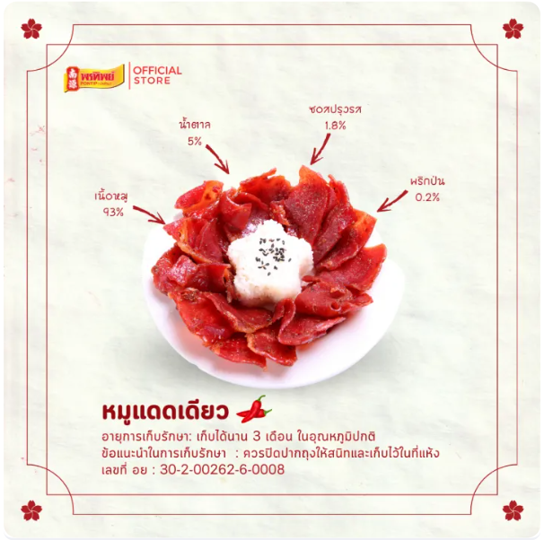 หมูแดดเดียวรสเผ็ด 2