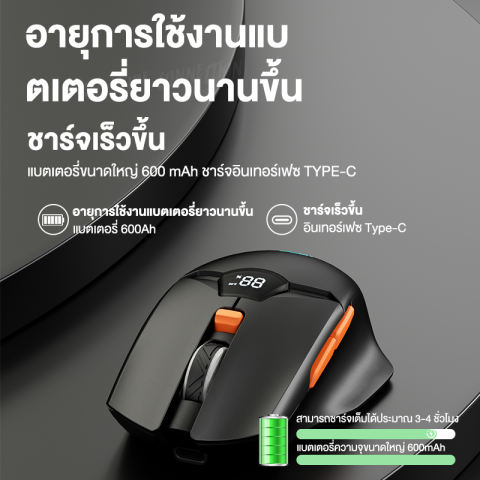 เมาส์ไร้สาย Vertical Ergonomic Wireless Mouse Bluetooth  3