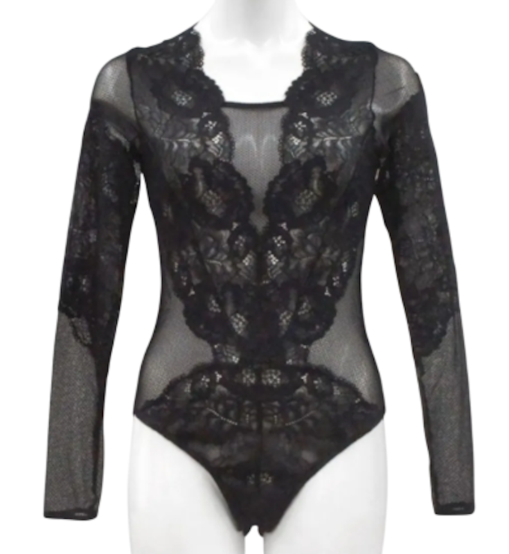 See-Through Lace Bodysuit 1
