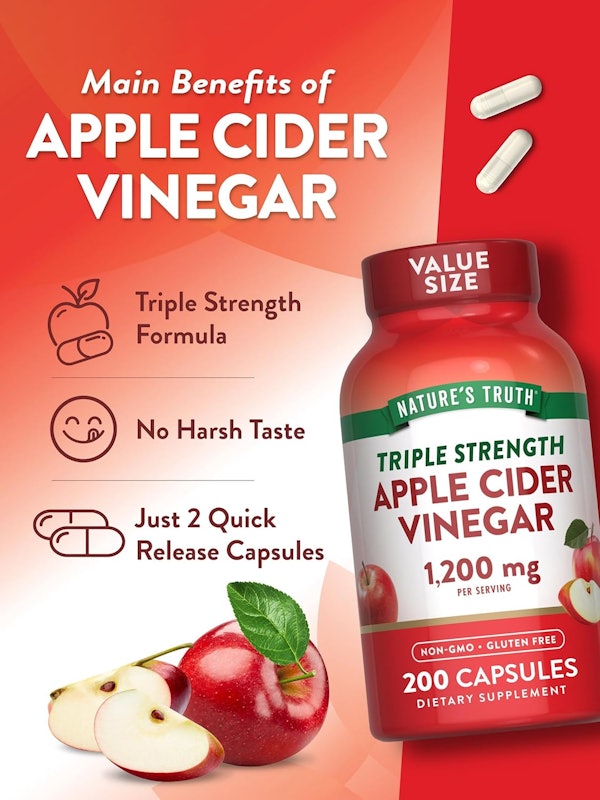 แอปเปิ้ล ไซเดอร์ Apple Cider Vinegar 1200 mg 2