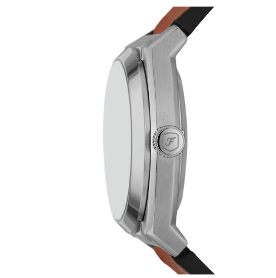 Everett Automatic Brown Leather Watch  3