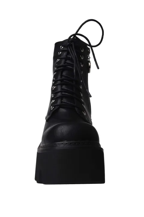 YAZIA Platform Combat Boots 3