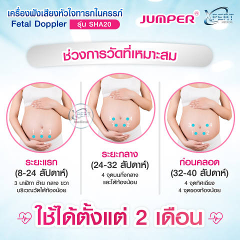 เครื่องฟังเสียงหัวใจทารก Fetal Doppler รุ่น SHA20  2
