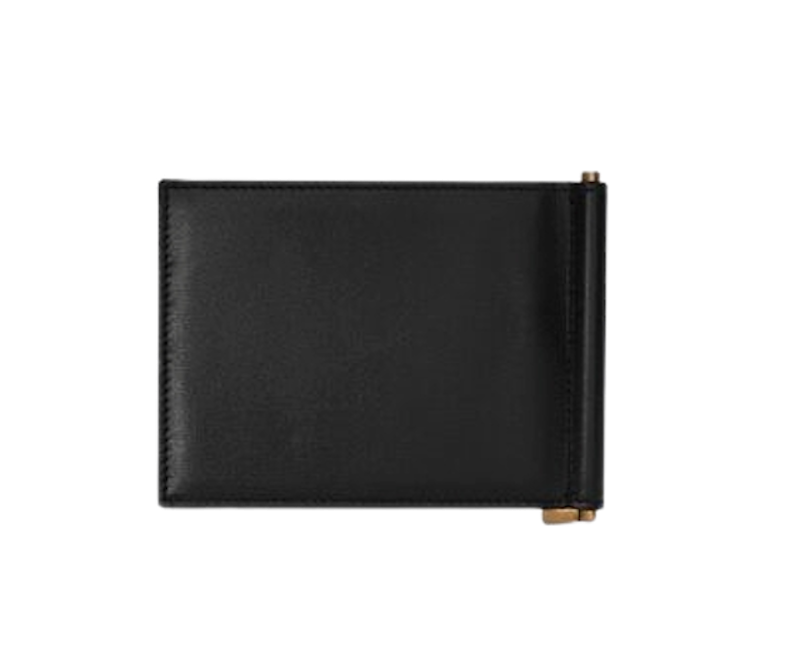 กระเป๋าสตางค์ผู้ชาย แบรนด์เนม รุ่น Tiny Cassandre Bill Clip Wallet In Shiny Leathe 2