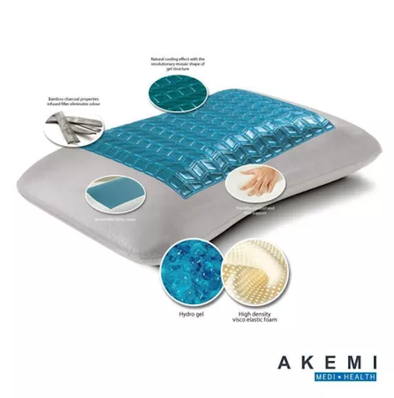 Medi+Health Ortho Hydro Gel Bamboo Charcoal Memory Pillow 2