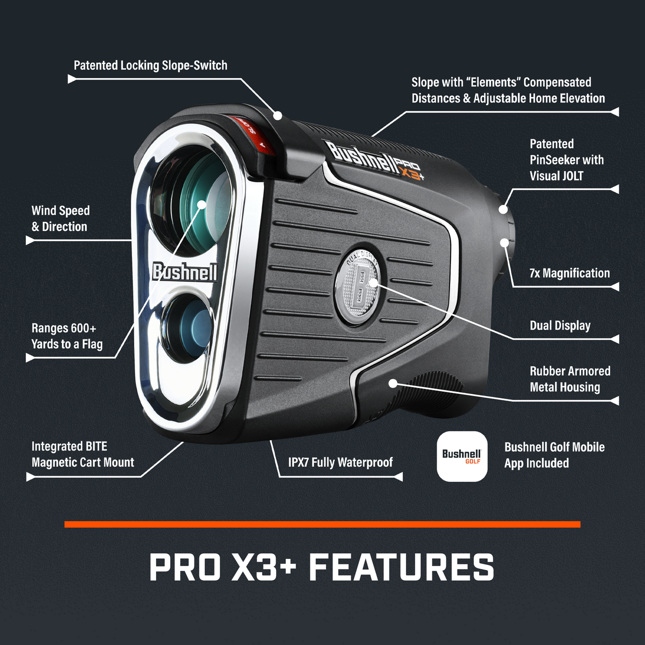กล้องวัดระยะกอล์ฟ Pro X3+ 2