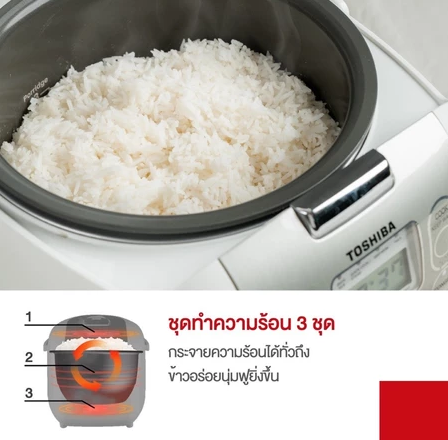 หม้อหุงข้าวดิจิตอล รุ่น RC-10NMF  2