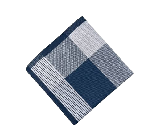 ผ้าเช็ดหน้า Grey-Blue 1
