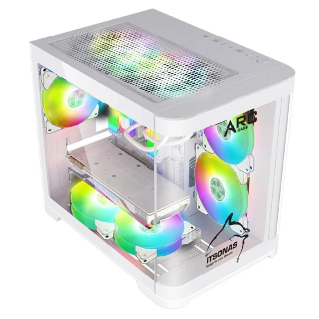 เคส รุ่น mATX CASE ARC ARGB White 2