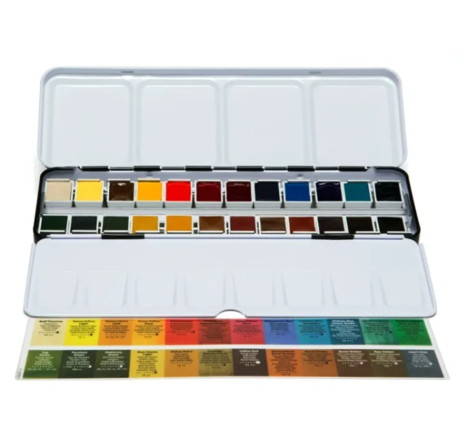 24 Color Hand Poured Watercolor 1