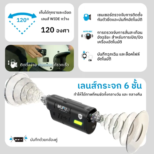 V20S กล้องติดหมวกกันน็อค 3