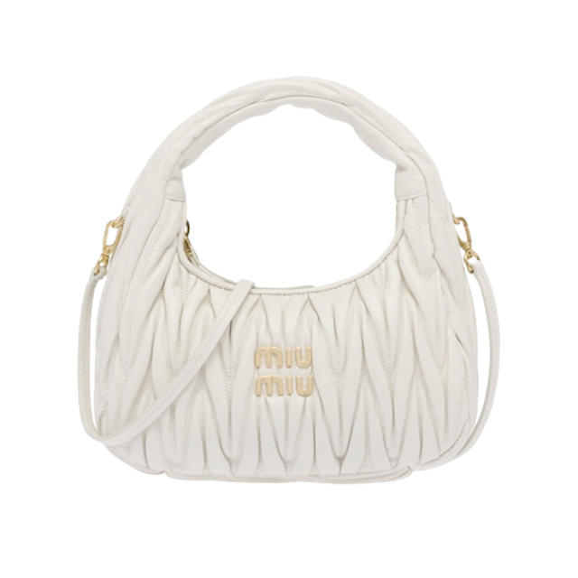 กระเป๋า รุ่น Miu Wander Matelassé Nappa Leather Mini Hobo Bag 2