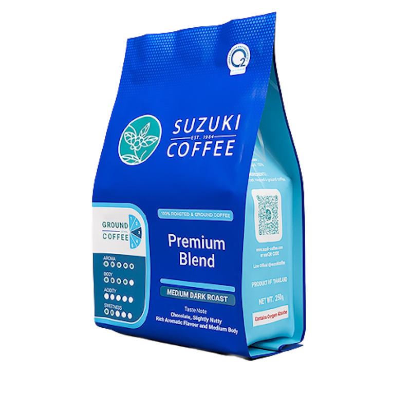 กาแฟสดคั่วแบบบด สูตร Premium Blend 1