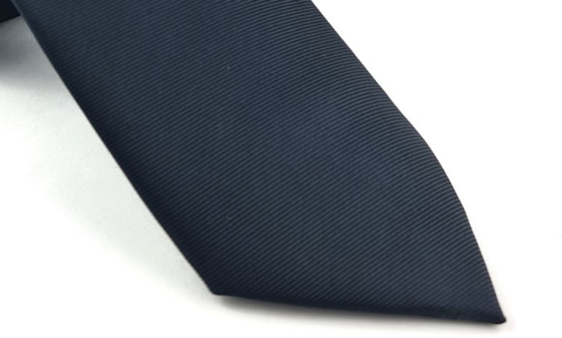 Necktie H 7 cm Black with Fabric Texture 3