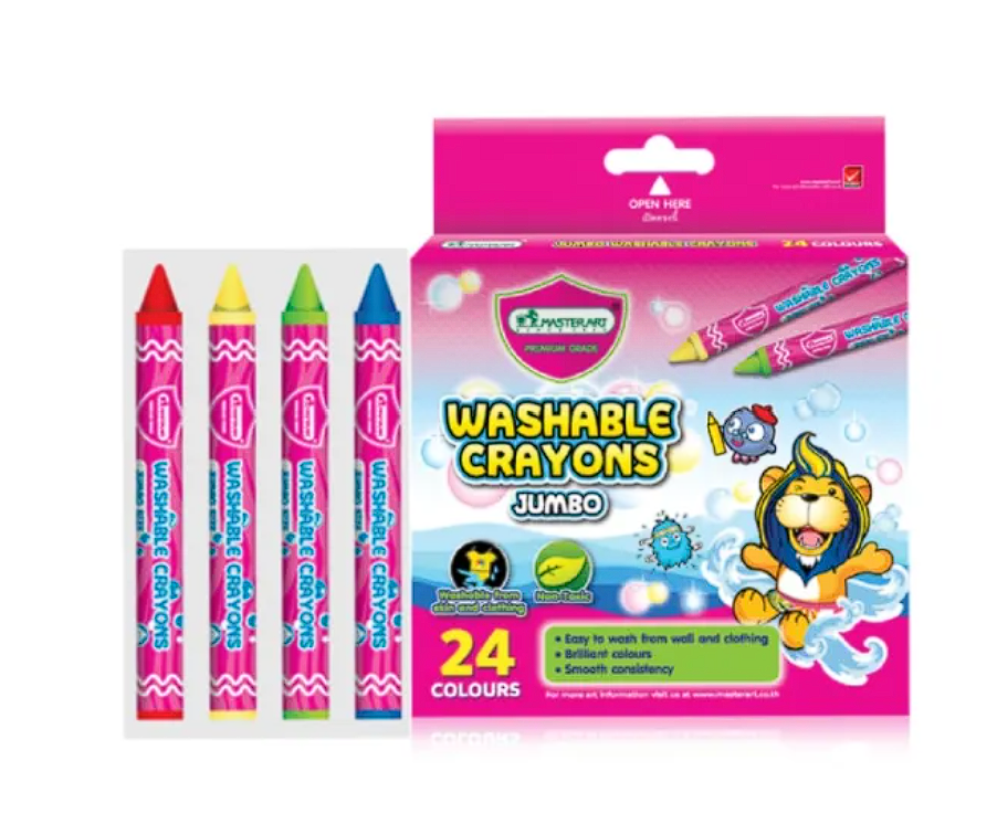 สีเทียนล้างออกได้ Washable Crayons 2
