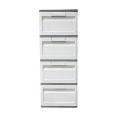 Drawer Slim Gray-White 4 Tiers