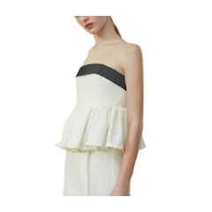 เกาะอก รุ่น Strapless Blouse Ruffle Hem