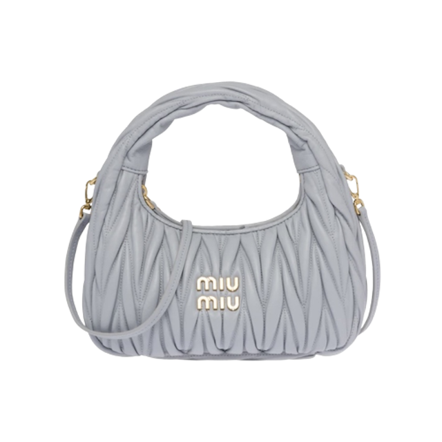 กระเป๋า รุ่น Miu Wander Matelassé Nappa Leather Mini Hobo Bag 3