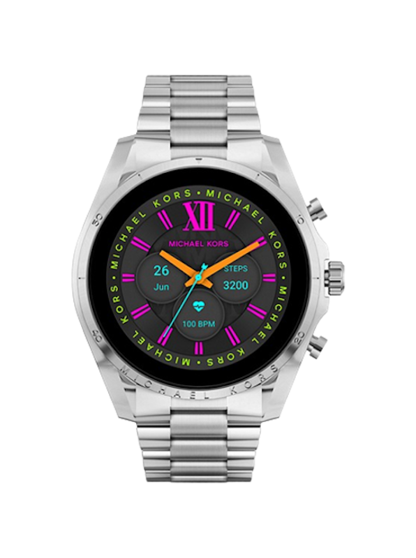 นาฬิกา Michael Kors สำหรับผู้ชาย รุ่น Gen 6 Bradshaw Silver-Tone Smartwatch 1