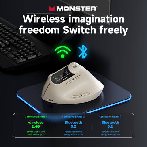 เมาส์แนวตั้งบลูทูธไร้สาย รุ่น Airmars M2 MAX 3