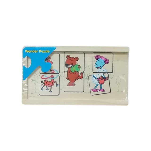 จิ๊กซอว์สำหรับเด็ก Wooden Puzzle in Box-animals 1