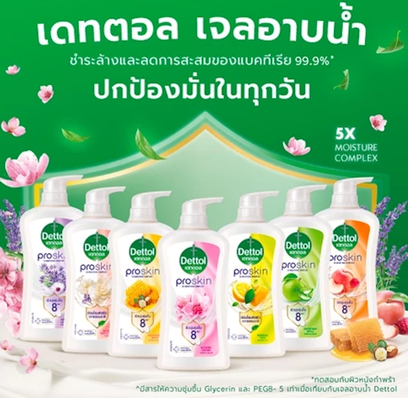 เจลอาบน้ำ Shower Gel Proskin Shower Cream Glowing Sakura 3