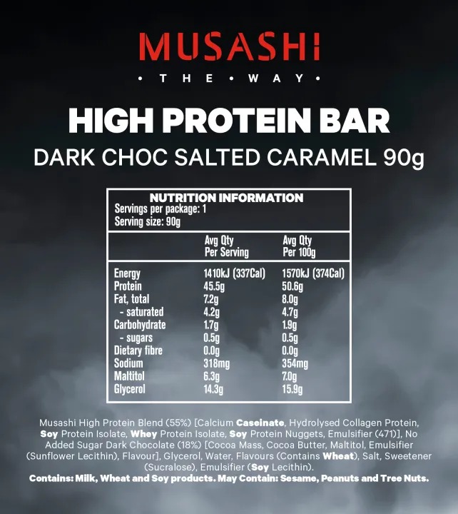โปรตีนบาร์ High Protein Bar รส Dark Choc Salted Caramel 3