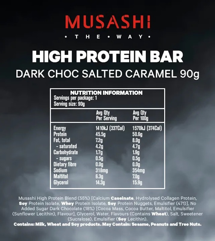 โปรตีนบาร์ High Protein Bar รส Dark Choc Salted Caramel 3