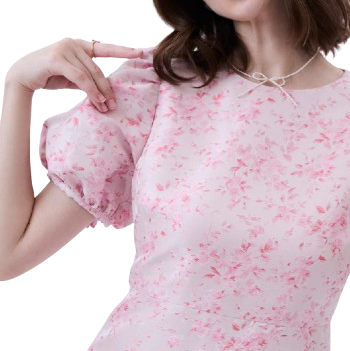 Floral Print Jacquard Dress 2