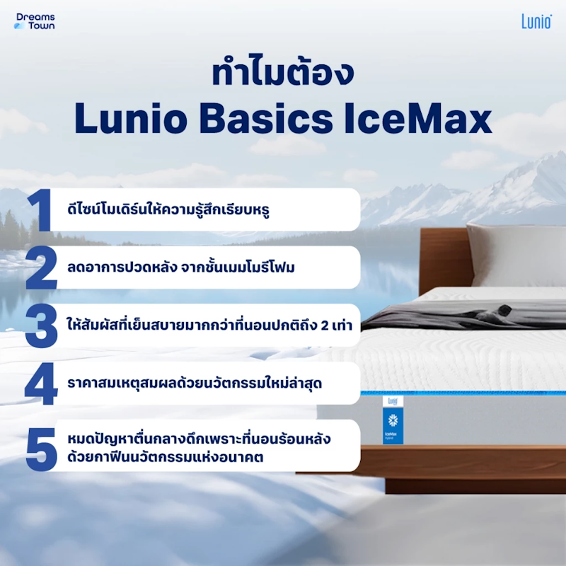 ที่นอนเมมโมรี่โฟม Basics รุ่น IceMax 3