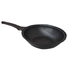 กระทะลายหินอ่อน Premium Marble Stone Deep Fry Pan