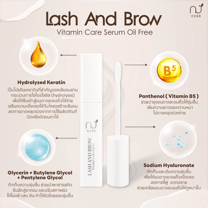 Lash And Brow Vitamin Care Serum Oil Free 3