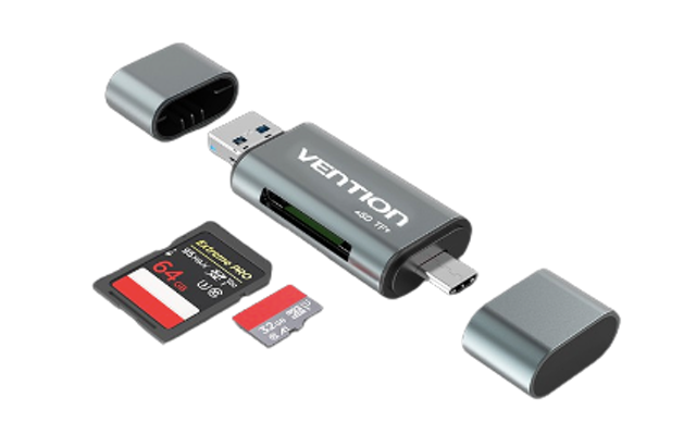 Vention USB OTG Type C Micro USB 256GB TF SD Micro SD CCJ/CCH 1