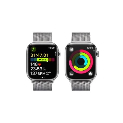Apple Watch Series 9 GPS + Cellular 45mm Stainless Steel Case With Milanese Loop 2
