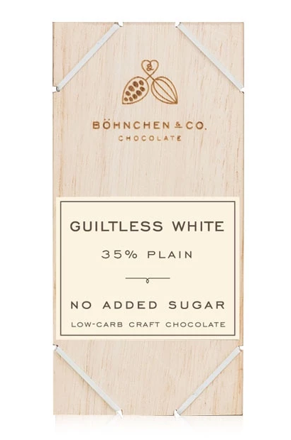 ไวท์ช็อกโกแลต White Chocolate Bar Guiltless White 35% Plain 1