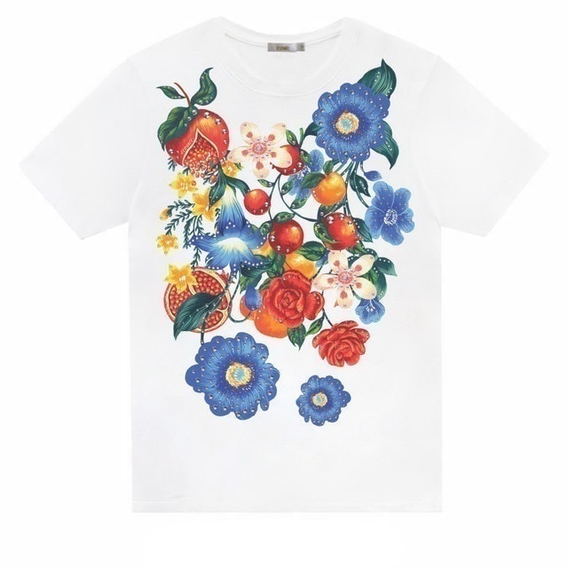 เสื้อลายดอก เสื้อยืดลายดอก รุ่น SHANGRILA FLOWER T-SHIRT 1