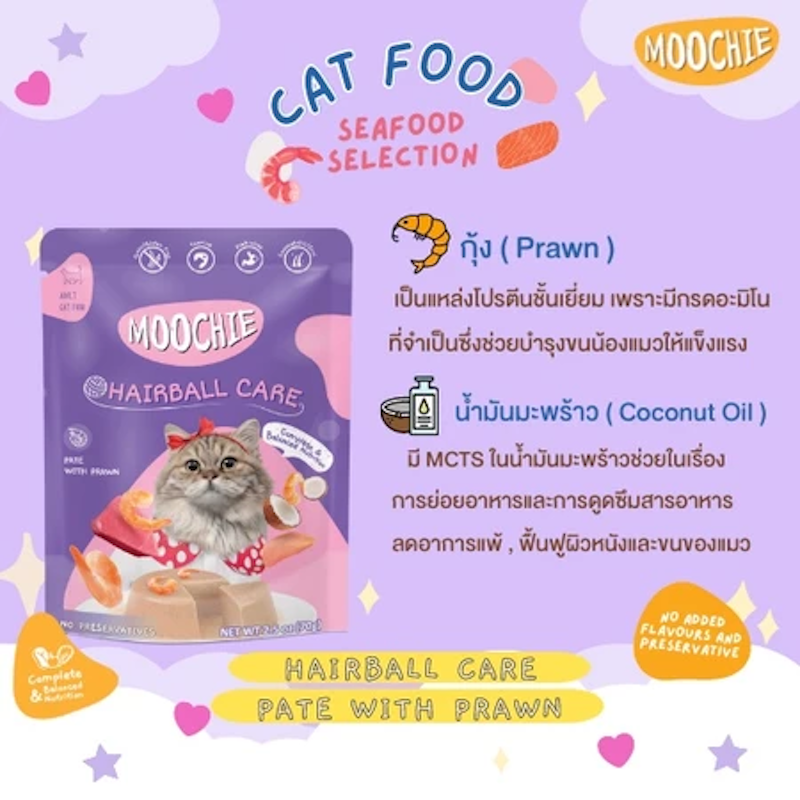 อาหารเปียกแมว สูตร Hairball Care 3