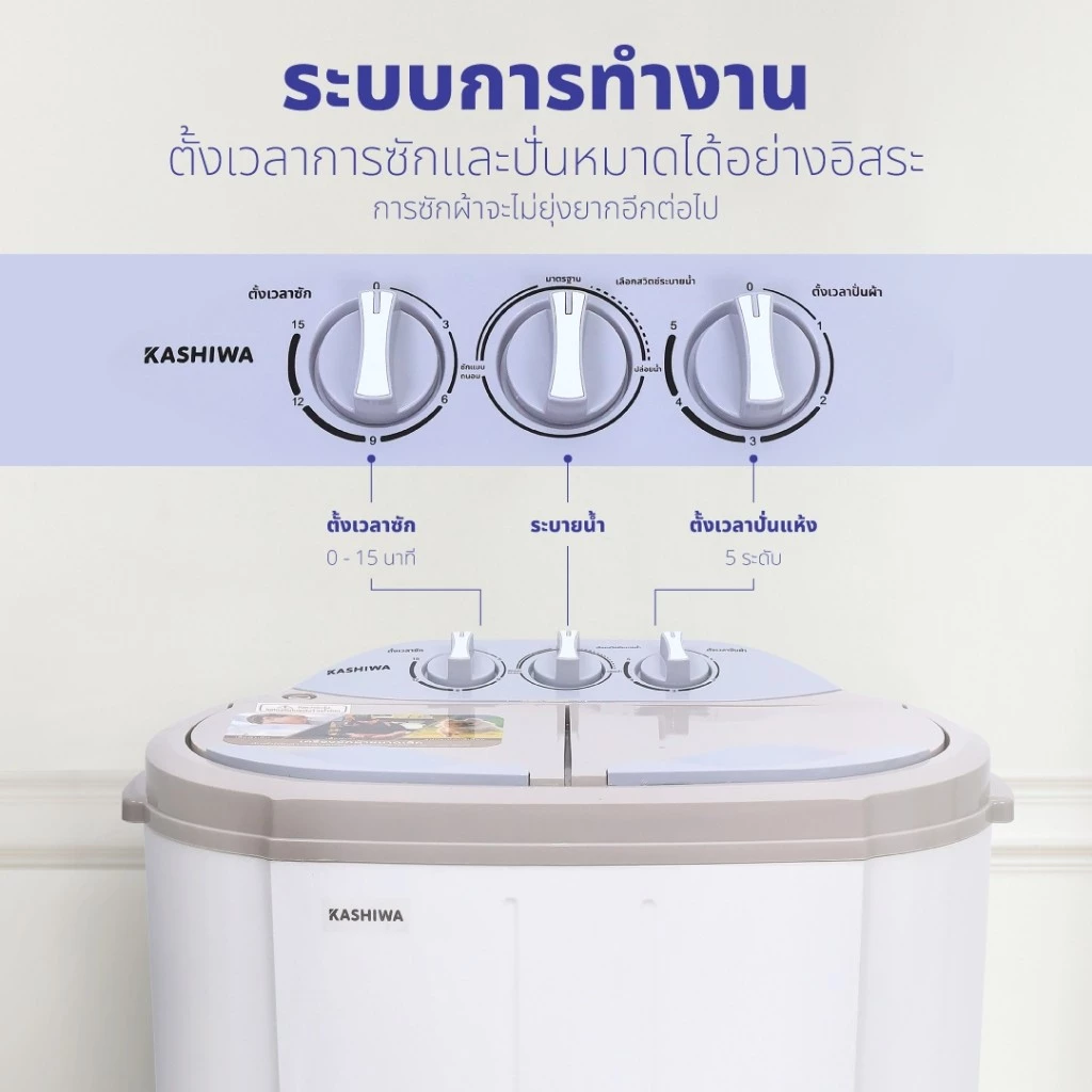 เครื่องซักผ้า 2in1 รุ่น S36D 5