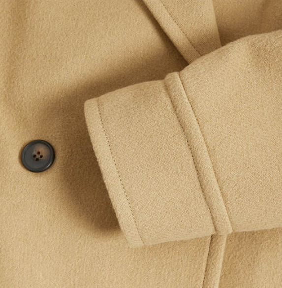Double Breasted Short Peacoat With Wool 3