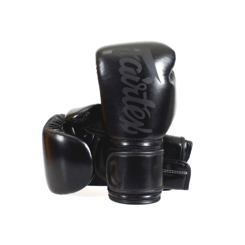 นวมชกมวย BGV14 Solid Black 1