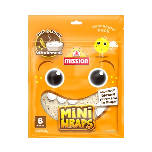 แป้งตอติญ่า Mini Wraps Wholemeal 2