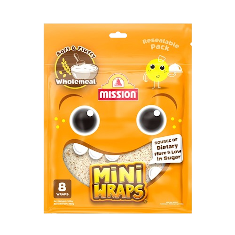 แป้งตอติญ่า Mini Wraps Wholemeal 2