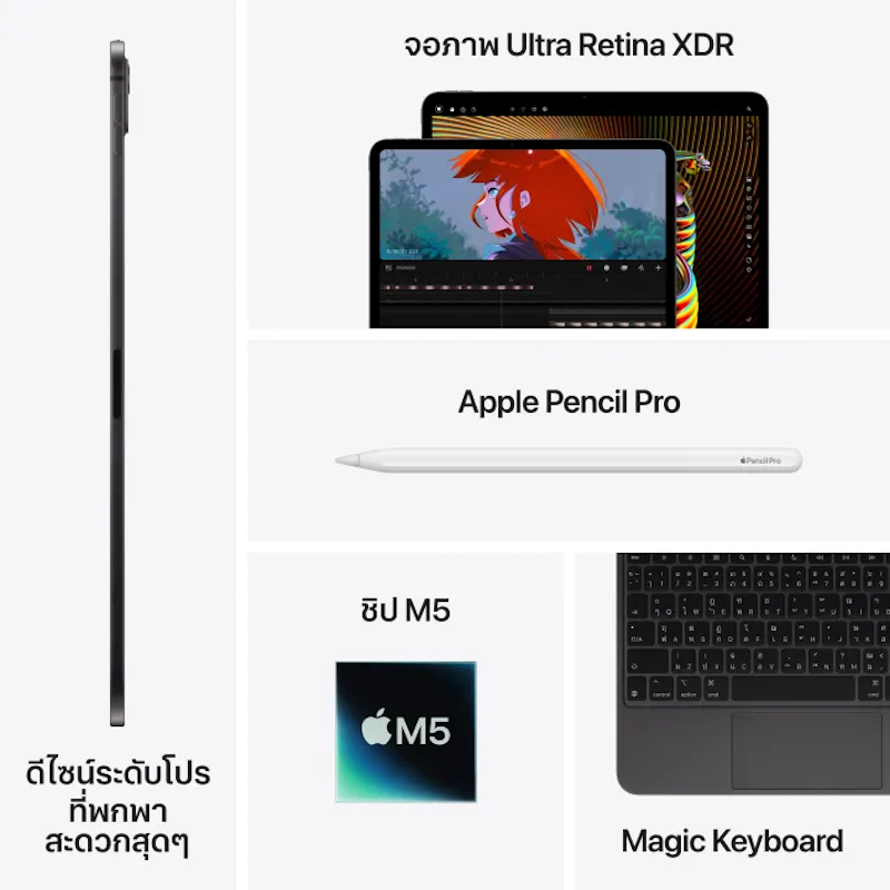 แท็บเล็ต iPad Pro 11-Inch M5 Wi-Fi With Standard Glass 3