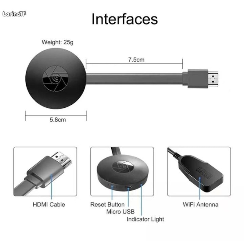 Chromecast 1080P G2 ทีวีสตรีมมิ่ง 2