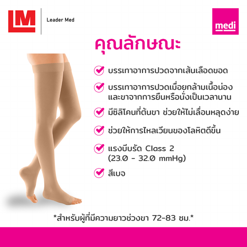 ถุงน่องป้องกันเส้นเลือดขอด Class 2 3