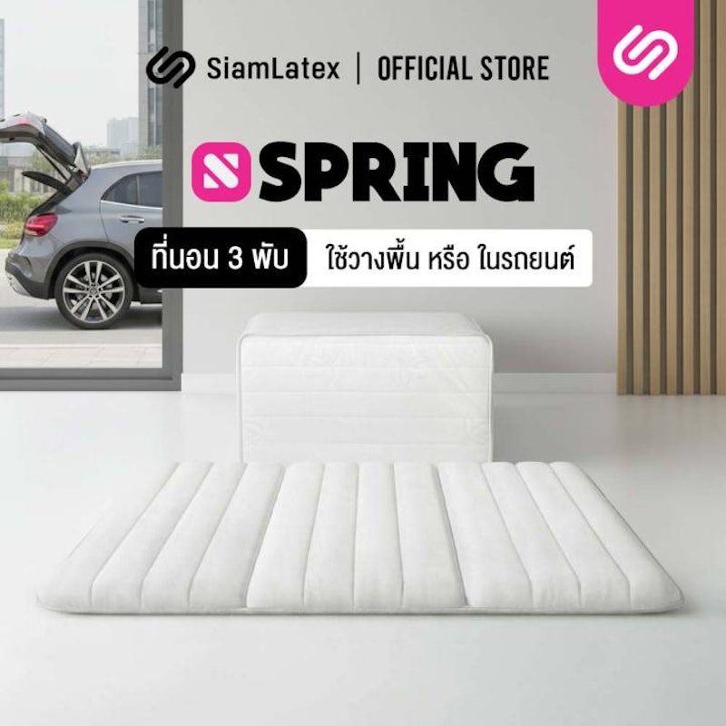 ที่นอน 3 พับ ที่นอนปิคนิค 3.5 ฟุต รุ่น Spring 3