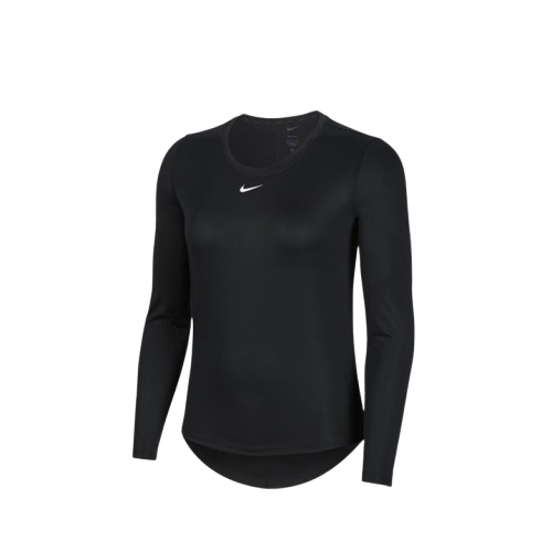Women's Dri-FIT One Standard Fit Long-Sleeve Top - Black 1