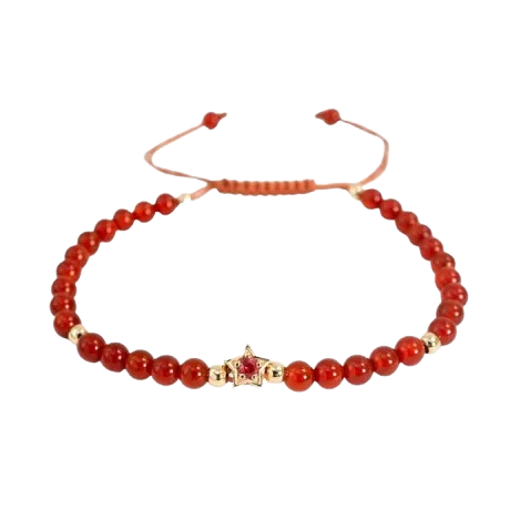 สร้อยข้อมืออัญมณีมงคล My Lucky Stars Bracelet with Carnelian (Orange Sapphire) 1
