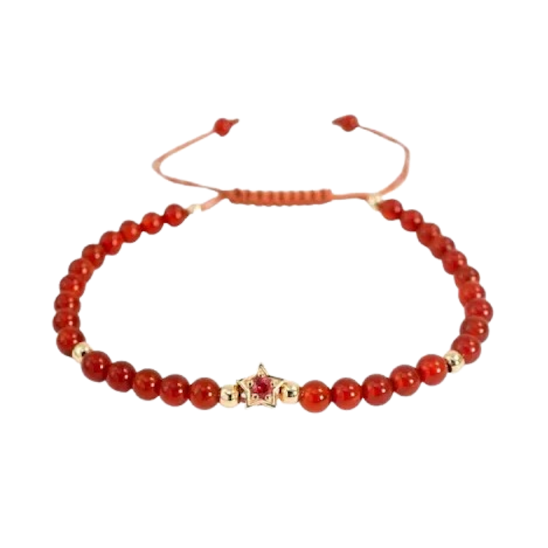 สร้อยข้อมืออัญมณีมงคล My Lucky Stars Bracelet with Carnelian (Orange Sapphire) 1