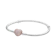 Pandora Snake Chain Silver Bracelet With PANDORA Rose Heart Clasp And Clear Cubic Zirconia 1